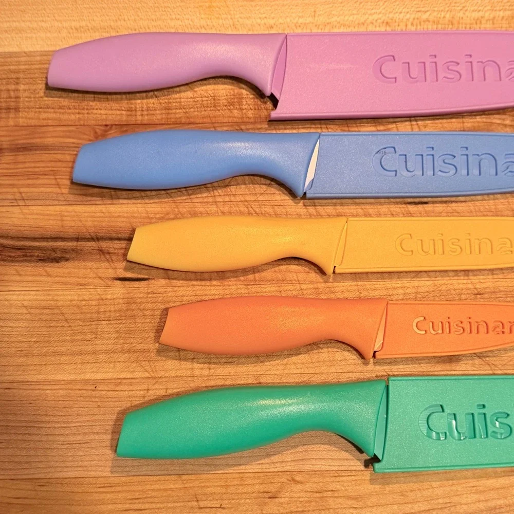 Cuisinart Advantage 5 Piece‎ Color Knife Set with Blade Guards Stainless Steel